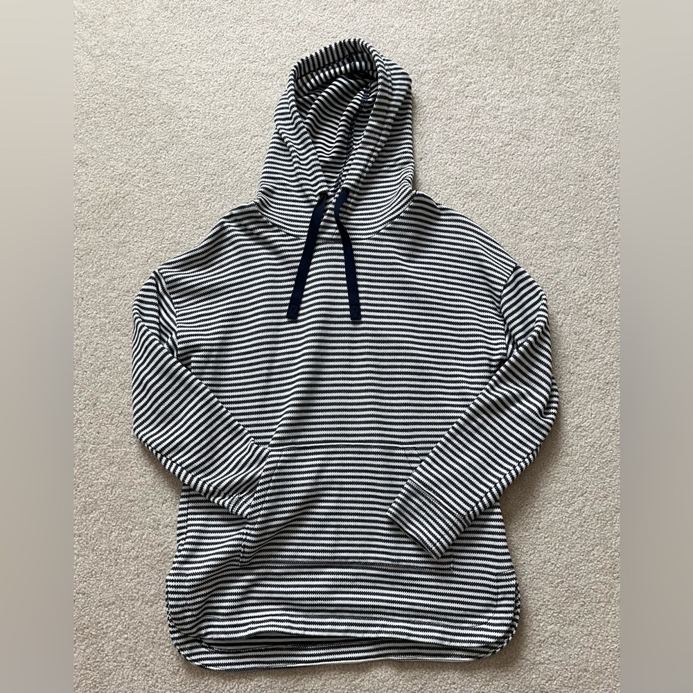 A New Day Hooded Sweatshirt - Navy Blue Stripe - small
